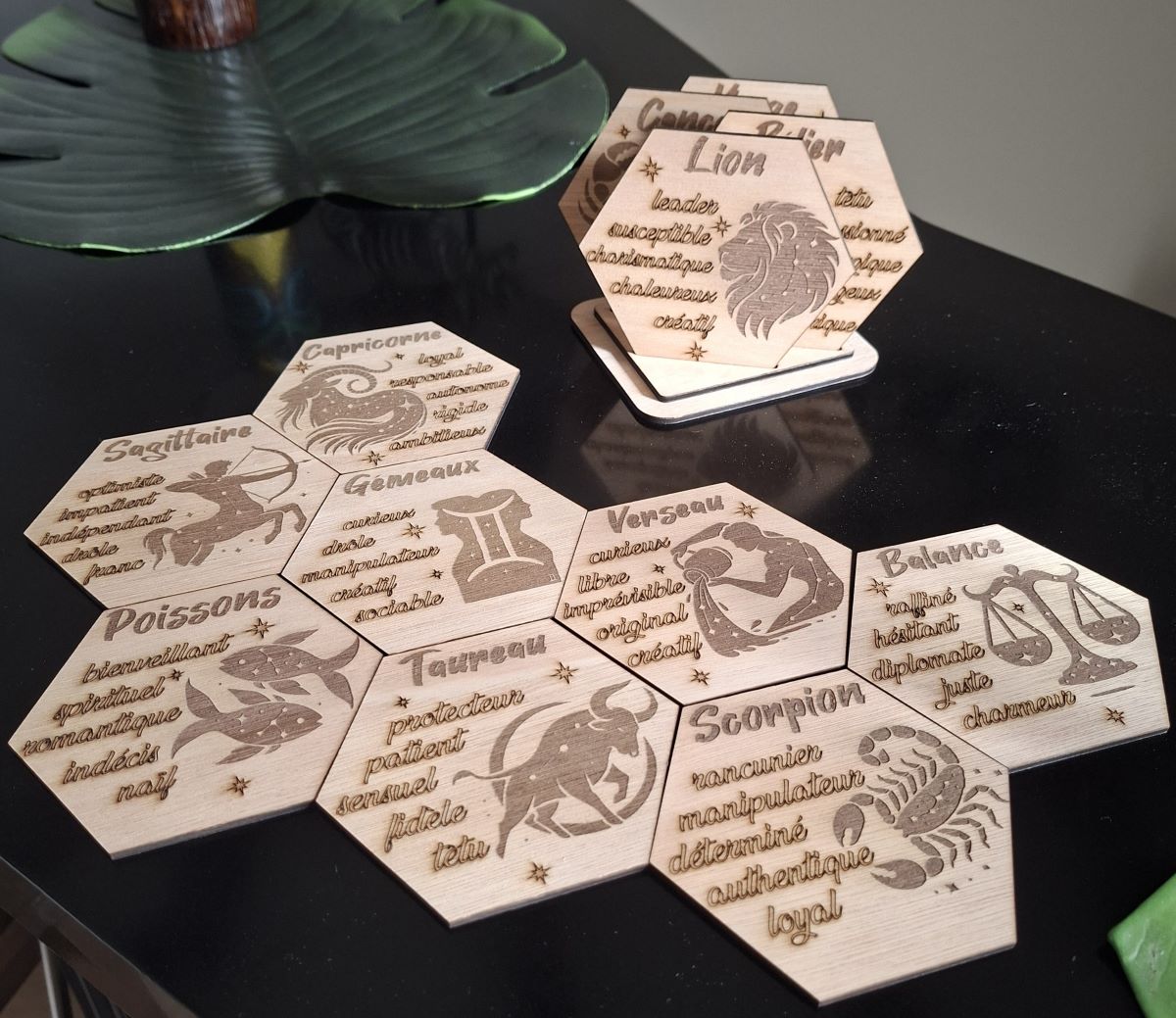 Sous-verres personnalisés en bois
