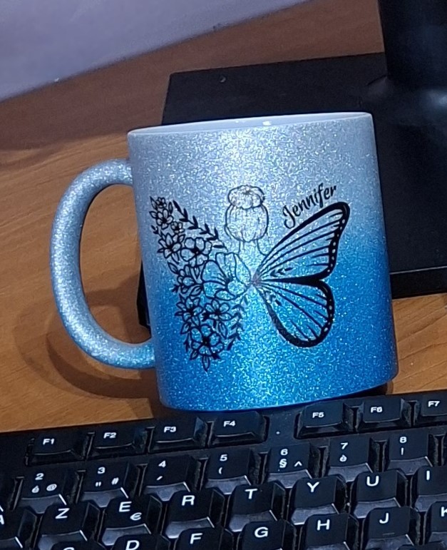 Mug pailleté personnalisé