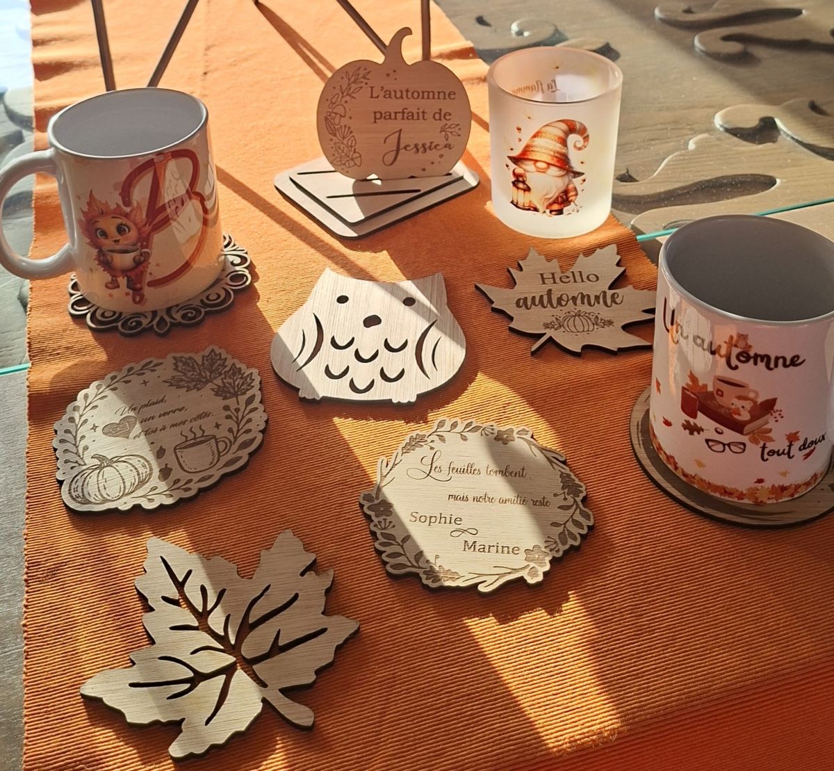 Sous-verres personnalisés en bois – Image 2