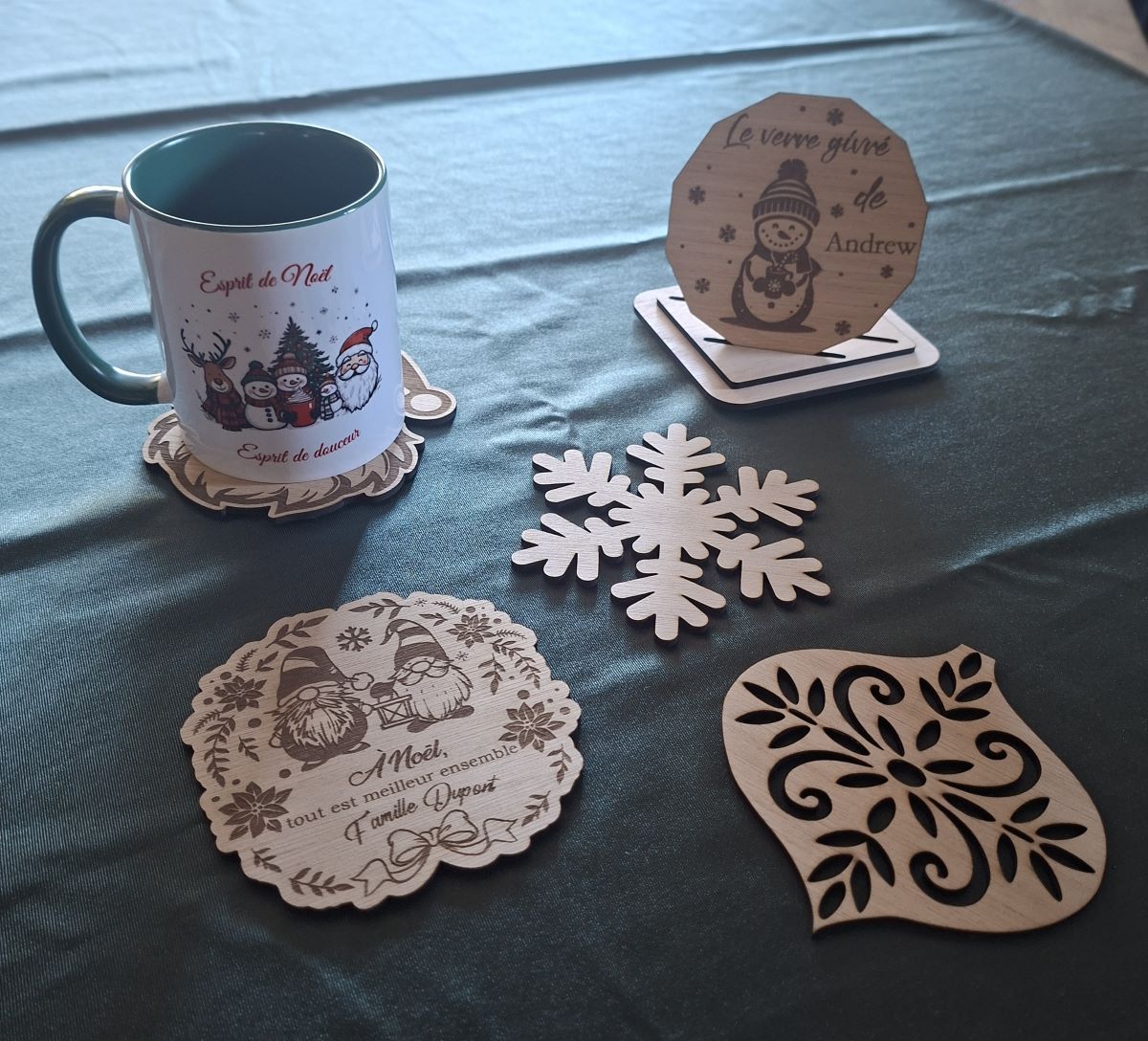 Sous-verres personnalisés en bois – Image 8