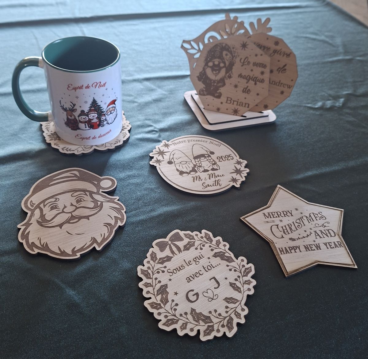 Sous-verres personnalisés en bois – Image 9