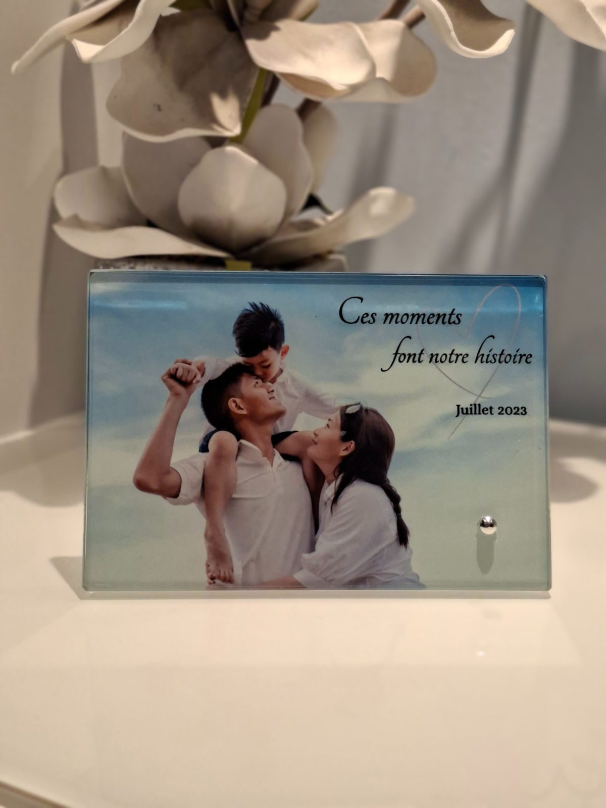 Cadre en verre personnalisable